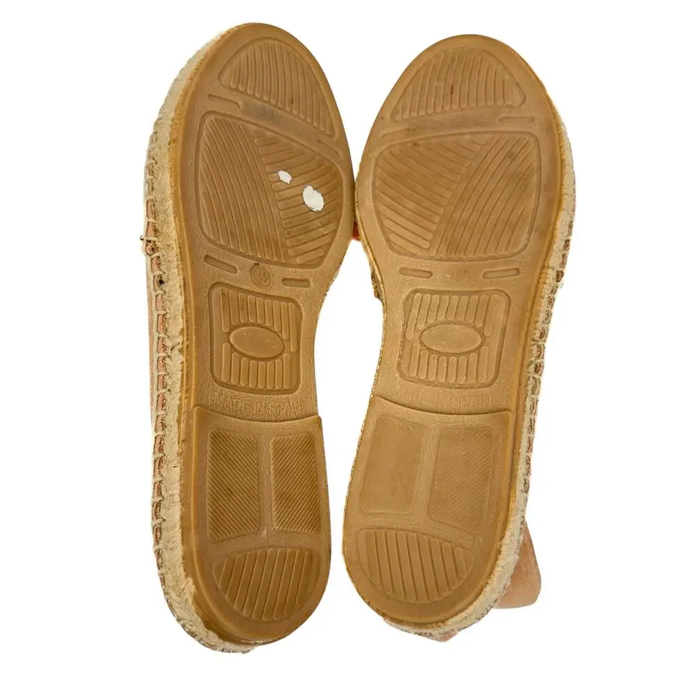 maypol Pink Suede Leather Espadrille Flats Sz‎ 8 Lightweight Soft Comfort Boho